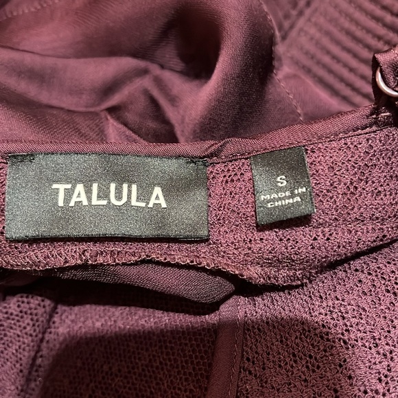 Talula Burgundy Lace Trim Cami Top - Picture 2 of 12